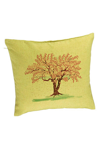 BEKZ Διακοσμητικό μαξιλάρι, σχέδιο με τριαντάφυλλο, 40x40 εκ., πράσινο, αφαιρ...