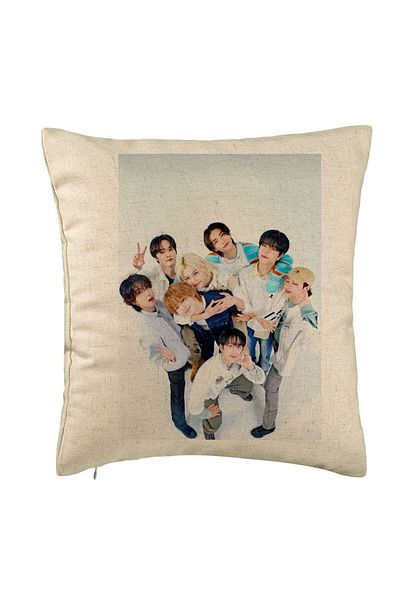 BEKZ Perna Decorativa, Stray Kids 8, 40×40 cm, Bej, Husa Detasabila, Burduf