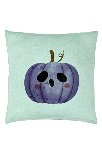 BEKZ Perna Decorativa cu motiv de Halloween 10, 40x40 cm, Verde Menta, Husa D...