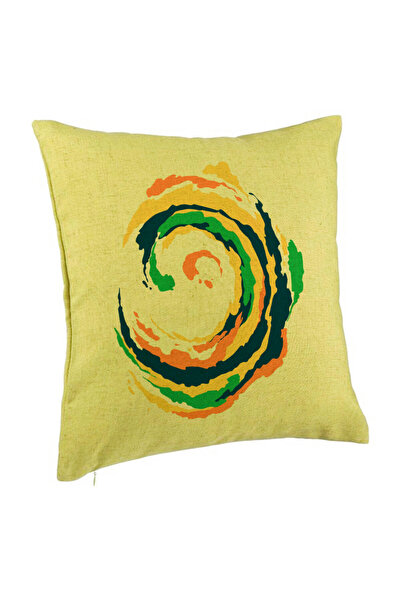 BEKZ Perna Decorativa, Model Spirala, MuIicolor, 40x40 cm, Verde, Husa Detasa...