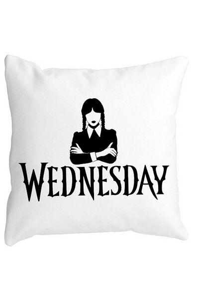 BEKZ Wednesday Addams Pillowcase 4.40x40 Cm, White, Matte