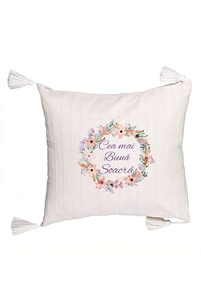 BEKZ Fringed Pillowcase for Mother-in-law 2, 45x45 cm, With zipper