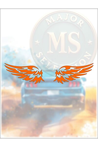 MS Major Selection مجموعة ملصقات جناح مكونة من قطعتين - ملصق سيارة أوتوماتيكي...