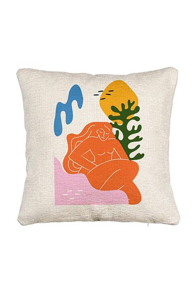 BEKZ Perna Decorativa Canapea, Model Abstracta 6, 40x40 cm, Cu fermoar