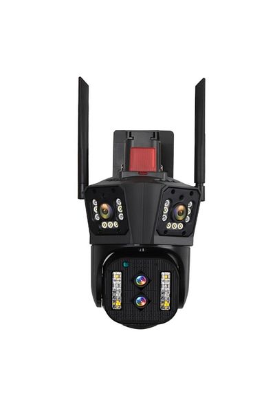 OEM PTZ Surveillance Camera, 10x Zoom, Quad Lenses, 8K Ultra HD, Black