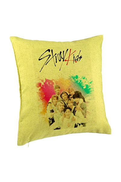 BEKZ Διακοσμητικό Μαξιλάρι, Stray Kids 3, 40×40 cm, Πράσινο, Αφαιρούμενο Κάλυ...