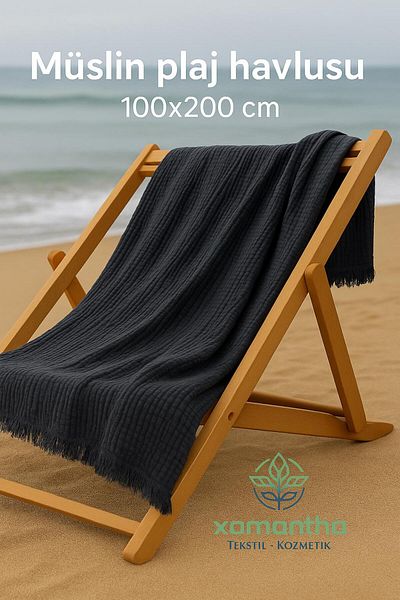 XAMANTHA On the Beach, on the Camellia, on the Picnic! Muslin Towel 100X200 – Light and Stylish