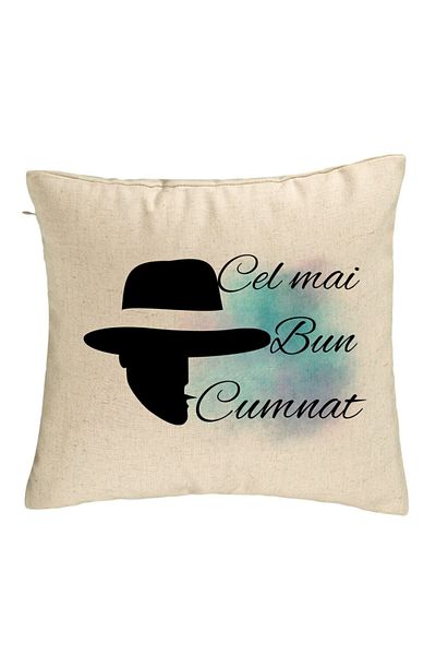 BEKZ Perna Decorativa pentru Cumnat 3, 40x40 cm, Bej, Husa Detasabila, Burduf