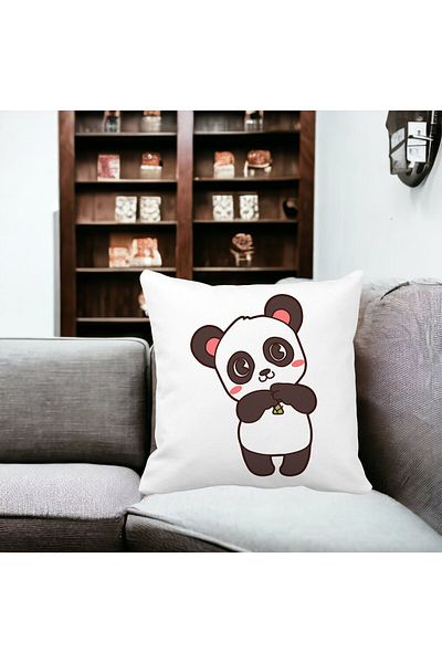 BEKZ Panda Bear Pillowcase, 40x40 Cm, White, Matte