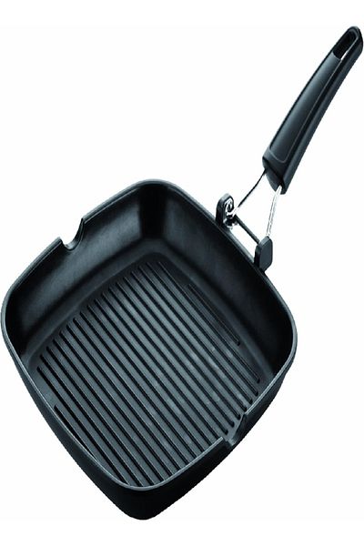 TESCOMA Premium Grilling Pan 24 cm – Non-Stick, Ribbed Surface