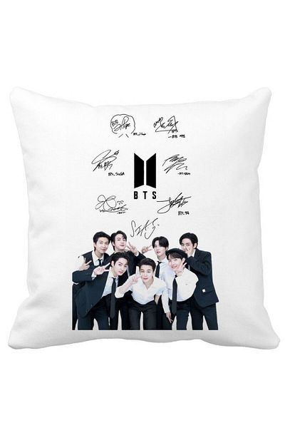 BEKZ Bts Army 3 Pillowcase, 40x40 Cm, White, Matte