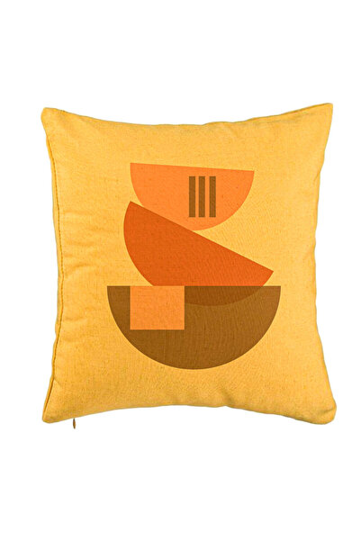 BEKZ Față de pernă, model abstract creativ 8, 40x40 cm, galben