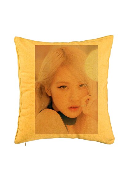 BEKZ Față de pernă Blackpink Rose 4, 40x40 cm, galbenă