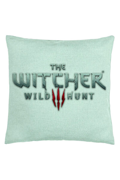 BEKZ Perna Decorativa cu The Withcher Text, 40x40 cm, Verde Menta, Husa Detas...