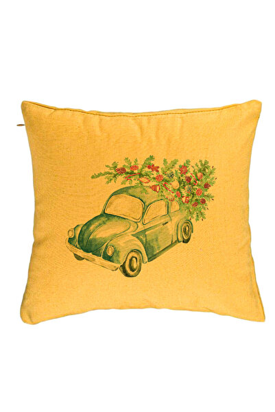 BEKZ Față de pernă cu tematică de Crăciun, 21, 40x40 cm, galbenă