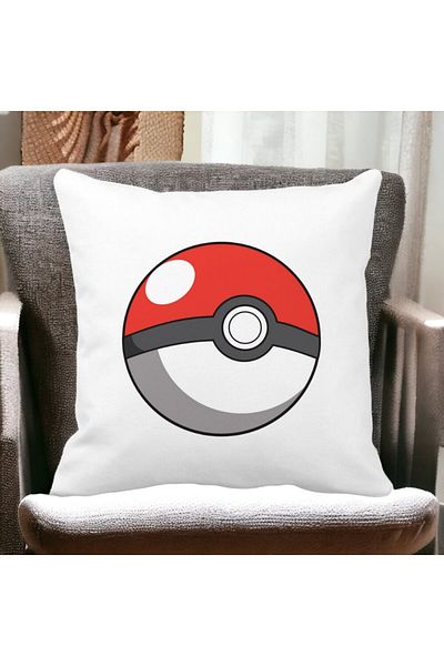 BEKZ Pokeball Kids Square Pillowcase, 40x40 Cm, White, Matte