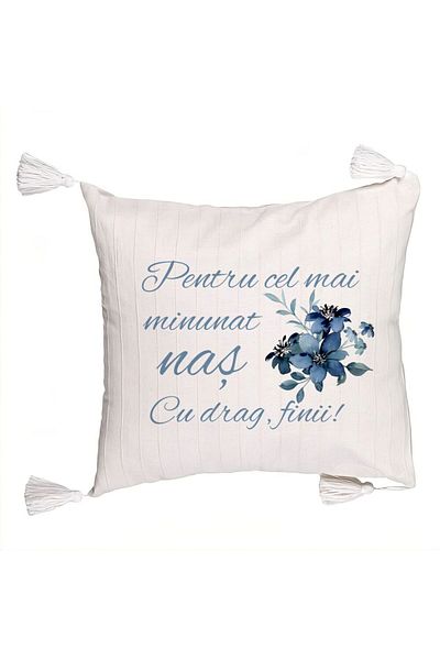BEKZ Pillowcase with Fringes for Nose 1, 45x45 cm, With zipper