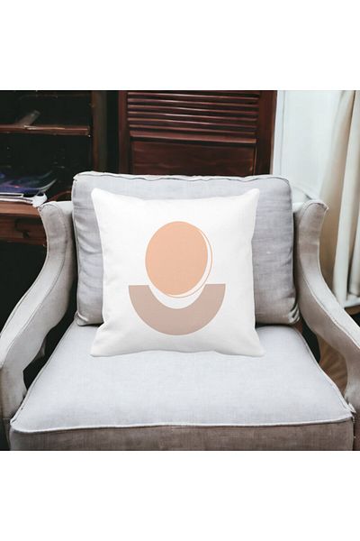 BEKZ Abstract Pillowcase 7.40x40 Cm, White, Matte