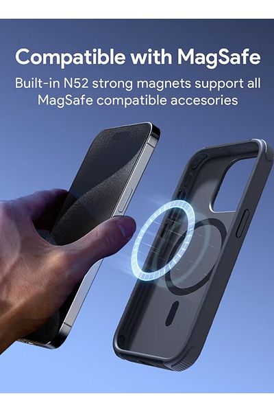 AUKEY UrbanGuard Elite - Magnetic Hard-shell iPhone 15 Pro Max Case - PC-UG10D Black