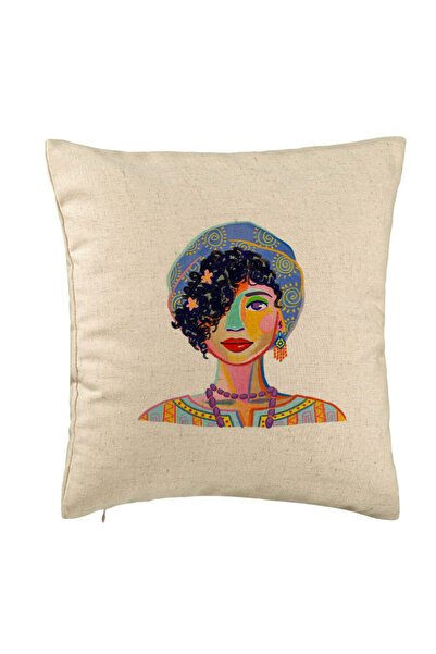 BEKZ Decorative Pillow, Colorful Fashion Pattern, 40x40 cm, Beige, Removable ...