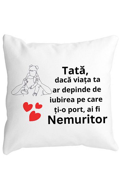 BEKZ Pillowcase For Dad 1.40x40 Cm, White, Matt