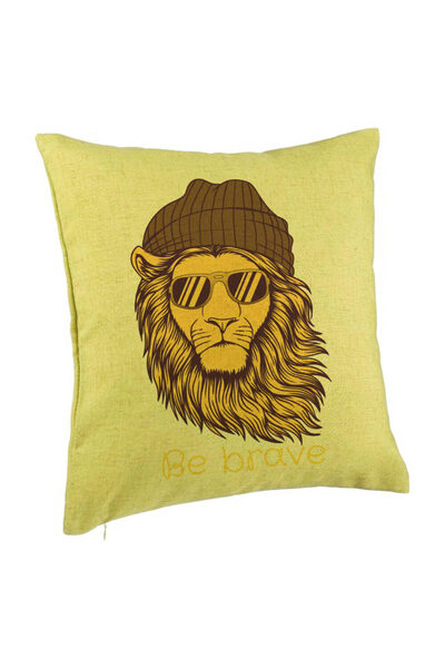 BEKZ Față de pernă, model Be Brave, 40x40 cm, verde