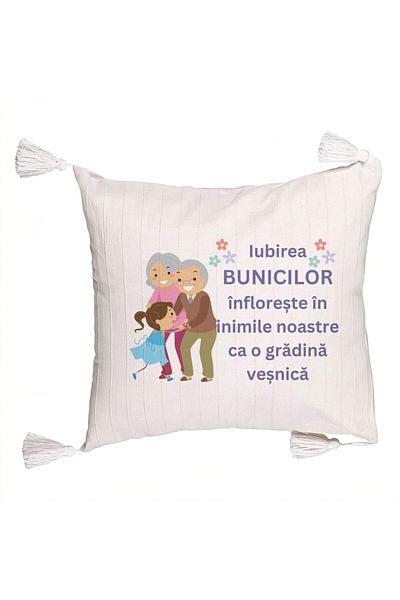 BEKZ Fringed Pillowcase for Grandmothers 2, 45x45 cm, With zipper