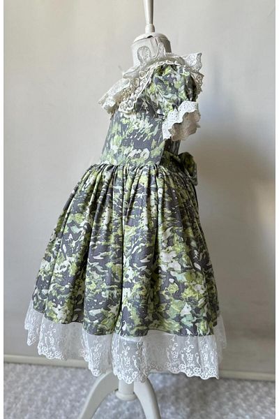 Gala Patterned Hem Lace Children's Dress