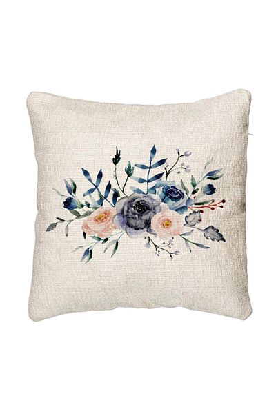 BEKZ Fata de perna Canapea, Model Florale Bejstre, 40x40 cm, Cu fermoar