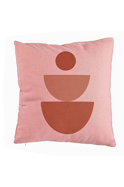 BEKZ Față de pernă, model creativ abstract 5, 40x40 cm, roz