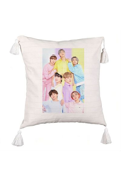 BEKZ Fringed Pillowcase, Stray Kids 13, 45×45 cm, With zipper