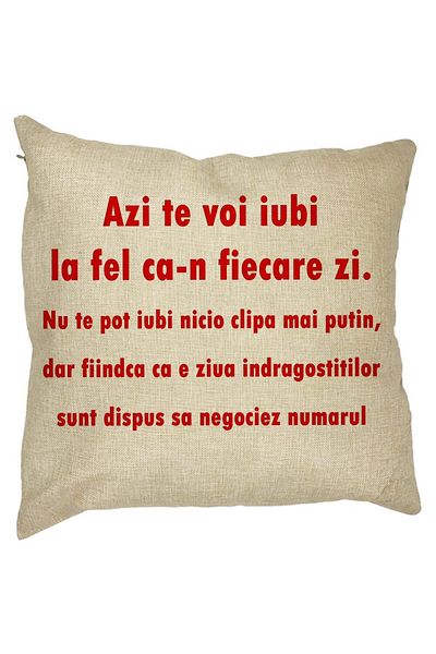 BEKZ Față de pernă pătrată de Ziua Îndrăgostiților, 40x40 cm