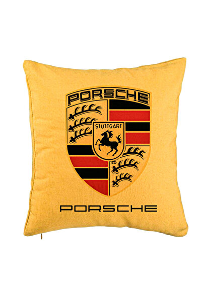 BEKZ Față de pernă, model Porsche, 40x40 cm, galbenă