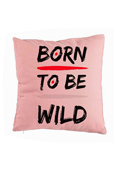 BEKZ Perna Decorativa, Model Born to Be Wild, 40x40 cm, Roz, Husa Detasabila, Burduf