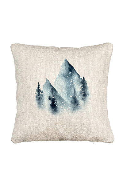 BEKZ Fata de perna Canapea Peisaj de Iarna, 40x40 cm, Cu fermoar