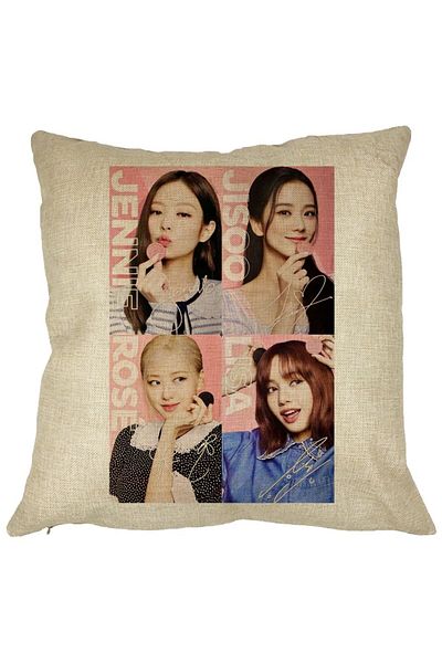BEKZ Perna Decorativa BlackPink, Model 17, 40x40 cm, Husa Detasabila, Burduf