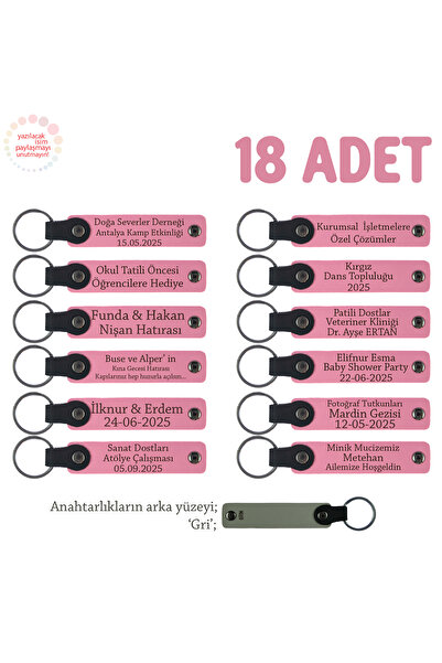 Miaju وردي ورمادي، هدية لطلاب ما قبل المدرسة، مجموعة من 18 قطعة، سلسلة مفاتيح...