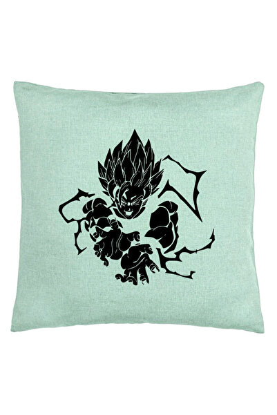 BEKZ Διακοσμητικό μαξιλάρι με τον Dragonball Goku Μαύρο, 40x40 εκ., Πράσινο τ...
