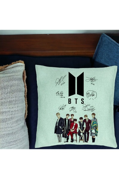 BEKZ Perna Decorativa, Model BTS, 40x40 cm, Verde Menta, Husa Detasabila, Burduf