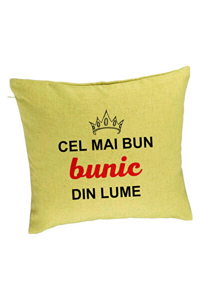 BEKZ Perna Decorativa pentru Bunicul 2, 40x40 cm, Verde, Husa Detasabila, Burduf