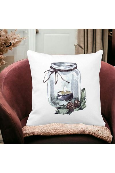 BEKZ Christmas Themed Pillowcase, 13, 40x40 Cm, White, Matte