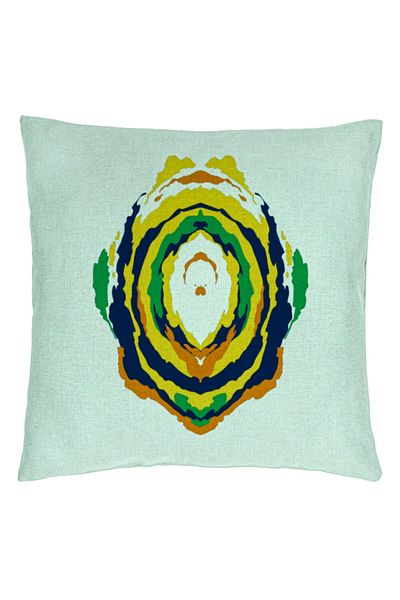 BEKZ Față de pernă, model abstract, multicolor, 40x40 cm, verde mentă
