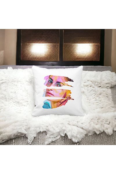 BEKZ Square Photo Art Pillowcase, 40x40 Cm, White, Matte