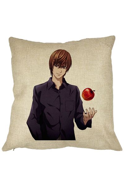 BEKZ Perna Decorativa cu Death Note SV, 40x40 cm, Husa Detasabila, Burduf