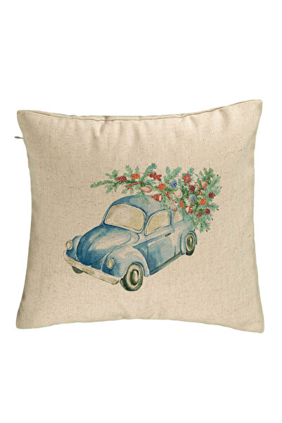 BEKZ Christmas Themed Decorative Pillow, 21, 40x40 cm, Beige, Removable Cover...