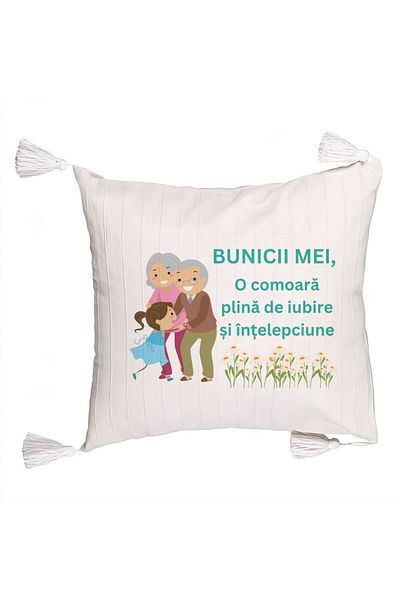 BEKZ Fringed Pillowcase for Grandmothers 3, 45x45 cm, With zipper