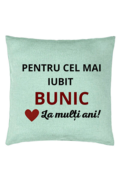 BEKZ Perna Decorativa pentru Bunicul 3, 40x40 cm, Verde Menta, Husa Detasabil...