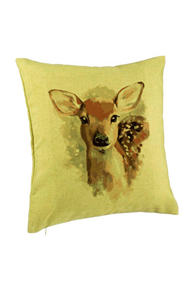 BEKZ Față de pernă, model cerb, 40x40 cm, verde