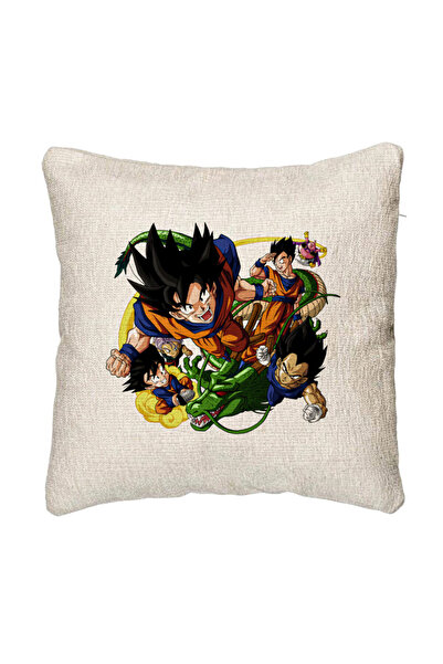 BEKZ Fata de perna Canapea cu Dragonball characters, 40x40 cm, Cu fermoar