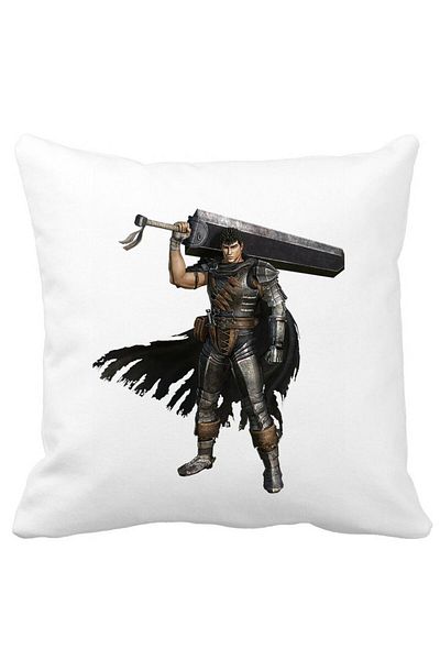 BEKZ Perna Decorativa cu Berserk 2, 40x40 cm, Alba, Mata, Husa Detasabila, Burduf